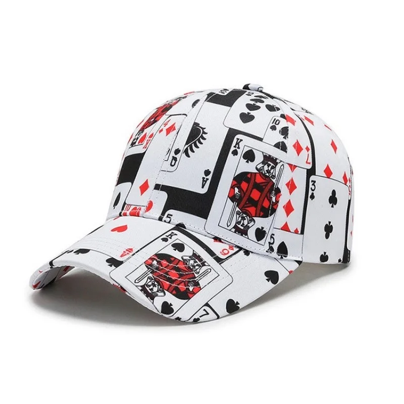 

Men's and Women's Trendy Printed Baseball Caps Korean Style Fashion Street Hats Hip-Hop Poker Hats Outdoor Hats