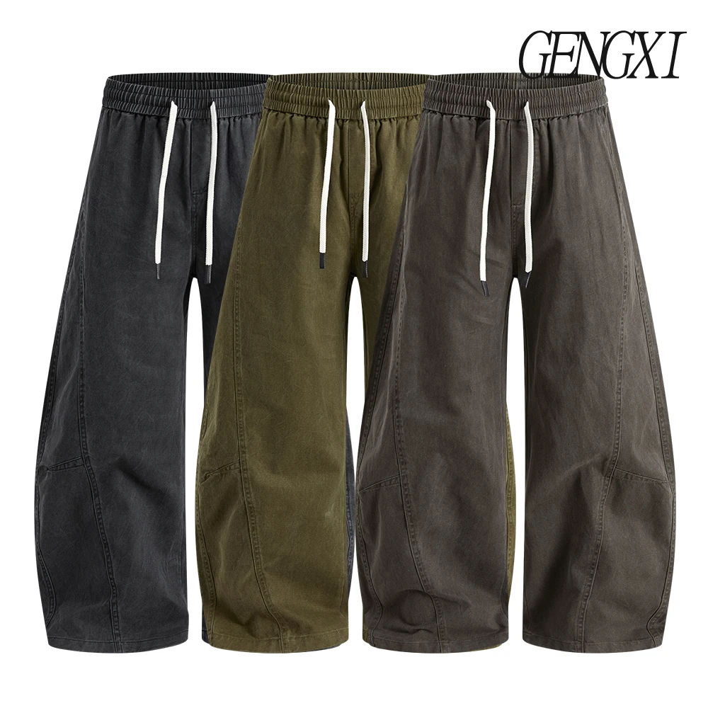 

New autumn/winter American vintage work pants New deconstructed design slightly flared casual pants Fashionable loose-fitting