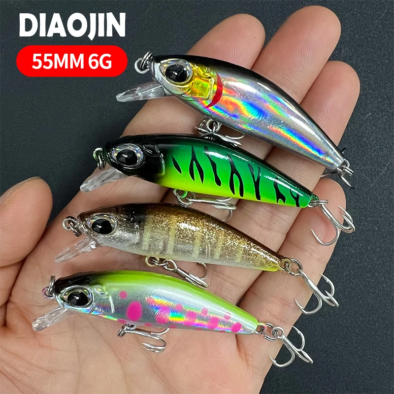 

Japanese Design Sinking Minnow Wobbler Fishing Lure 55mm 6g Isca Artificial Plastic Hard Bait Crankbait Carp Fishing Tackle