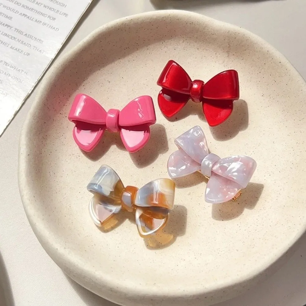 Haaraccessoires im Koreanischen Stil: Acetat-Haarspange mit Niedlichem Schleifendesign, Rutschfeste Entenschnabel-Klammer, Luxuriöse Haarklammer für Damen – Detail 9