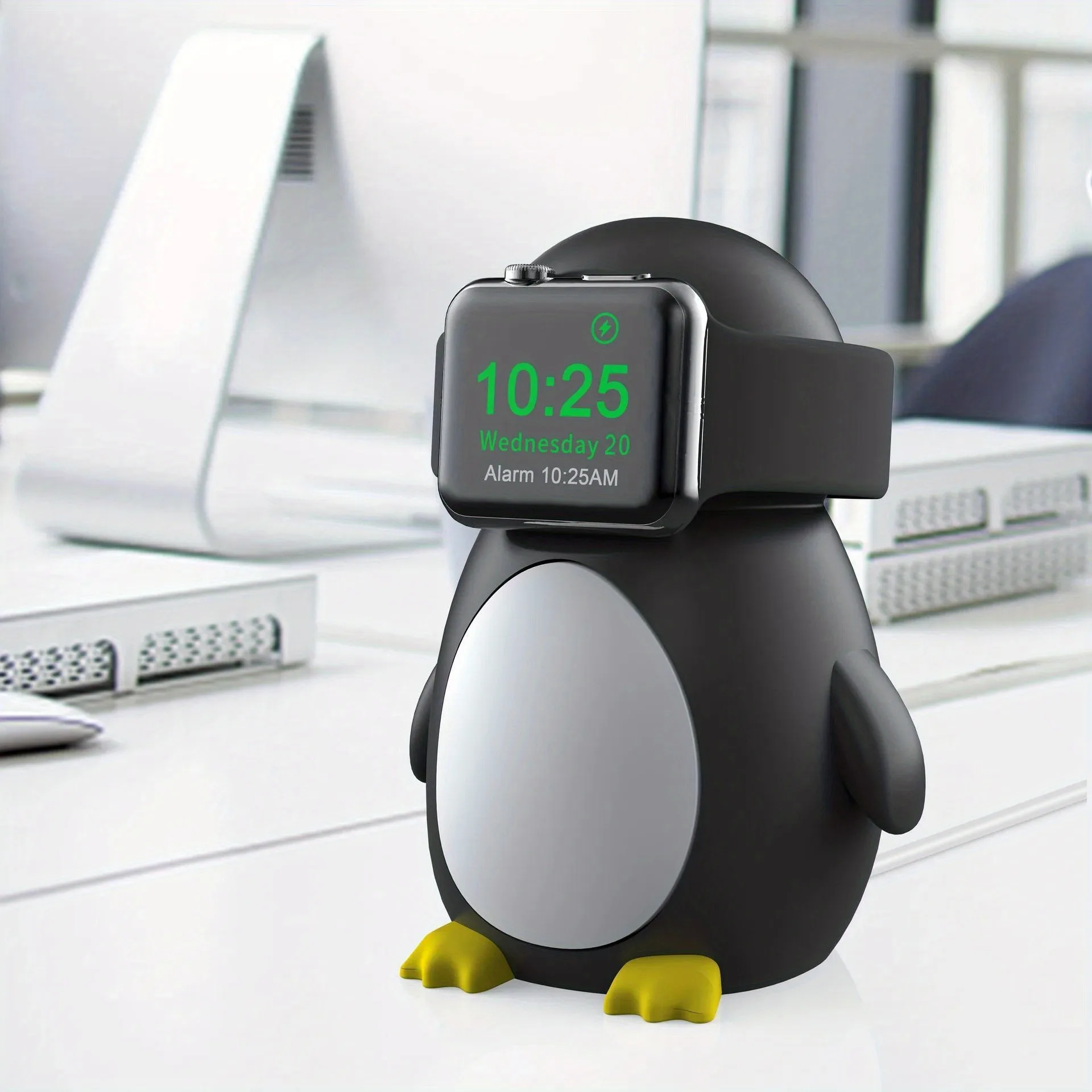 Cartoon Watch Stand Penguin Creative Silicone Charging Base for Apple Watch 1 2 3 4 5 6 7 8 SE Ultra Watch Desk Stand