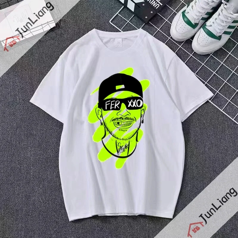 Ferxxo Print Men T-shirts Summer Casual T Shirt Harajuku Loose Short Sleeve Tops Unisex Streetwear Tees Y2K Clothes