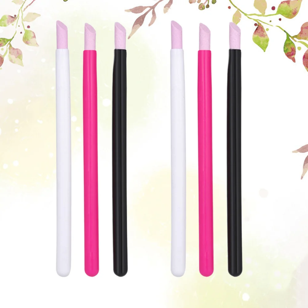 6 pçs caneta de polimento de unhas material premium durável prático fácil uso remoção de cutícula salão de arte do prego branco rosado