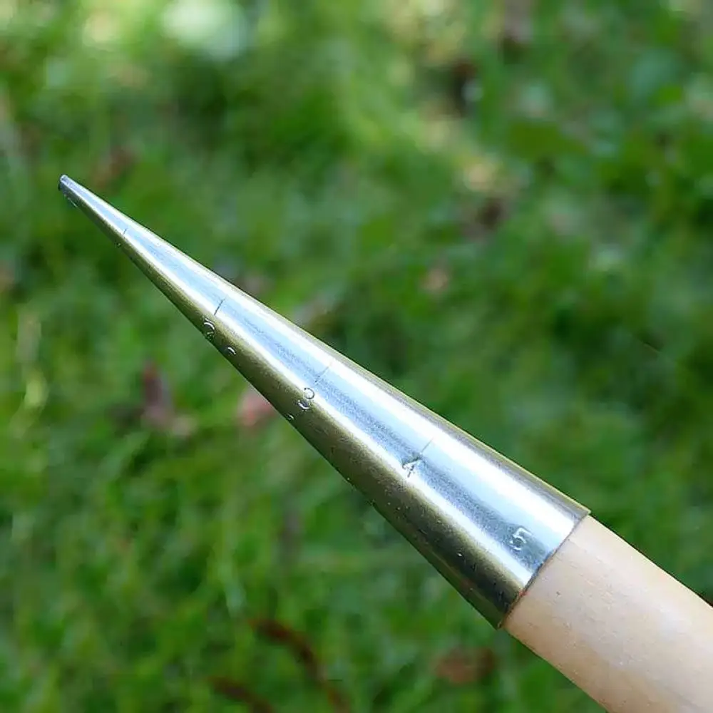 Wooden Handle Garden Dibber Soil Puncher Tool For Sowing Transplanting Vegetable Planting Farm Yard Equipment