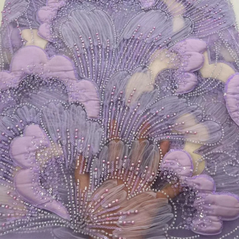 

Элитная африканская сетчатая ткань с бисером и пайетками, высококачественная французская сетка для свадебных и праздничных платьев в нигерийском стиле, для шитья