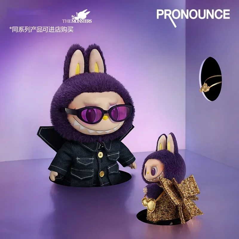 New Genuine Labubu X Pronounce Wings Of Fortune 17.5cm Vinyl Doll Elevator Pendant 38cm Labubu The Monsters Doll Halloween Gift