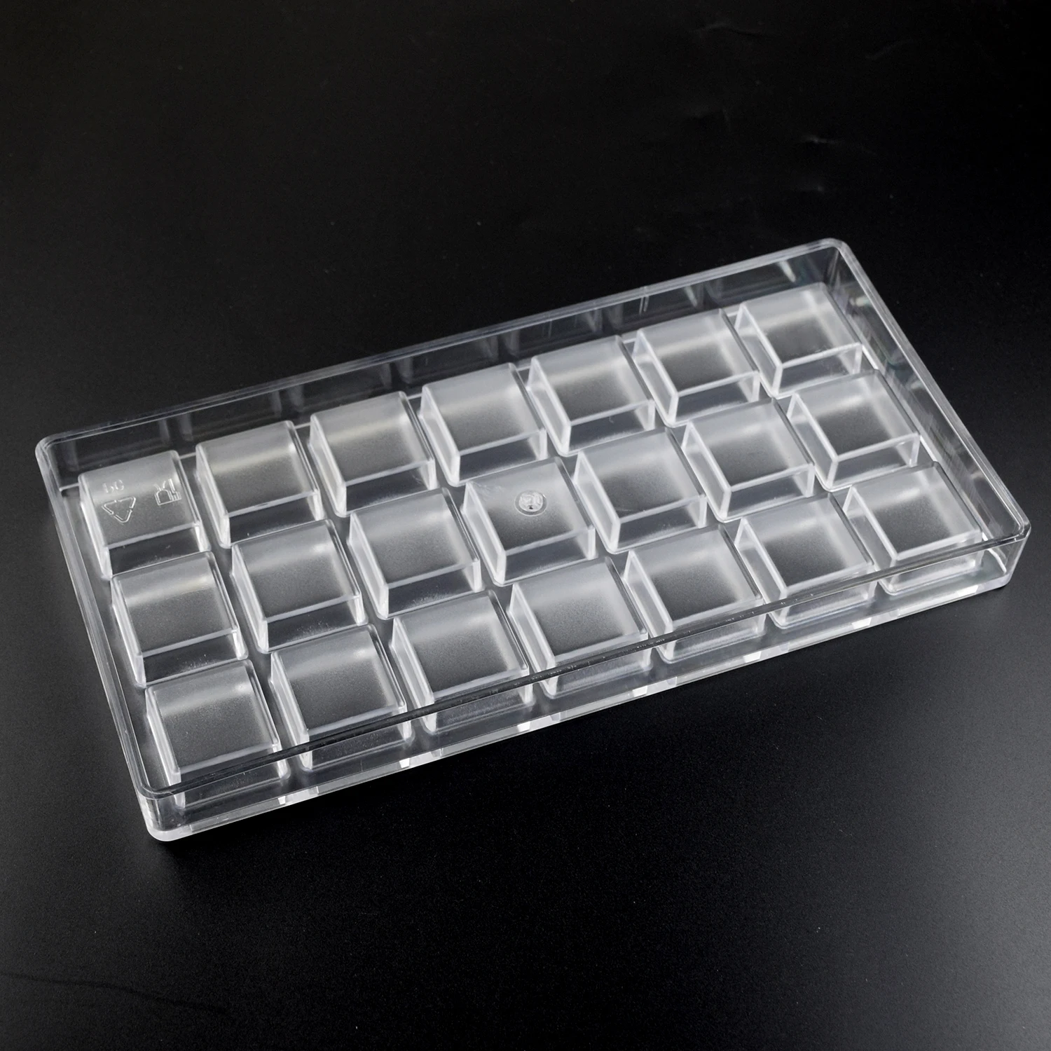 1Pcs Chocolate Mold Polycarbonate Dubai Cube Shape Candy Confectionery Mold Baker Pans Trays Baking Pastry Tools