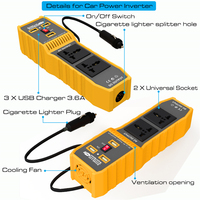 Car Voltage Converter Inverter 12v 220v / 230v 110v 200W / 400W 12 v 220 v / 110 v Power Solar Transformer Europe Charger，Solar