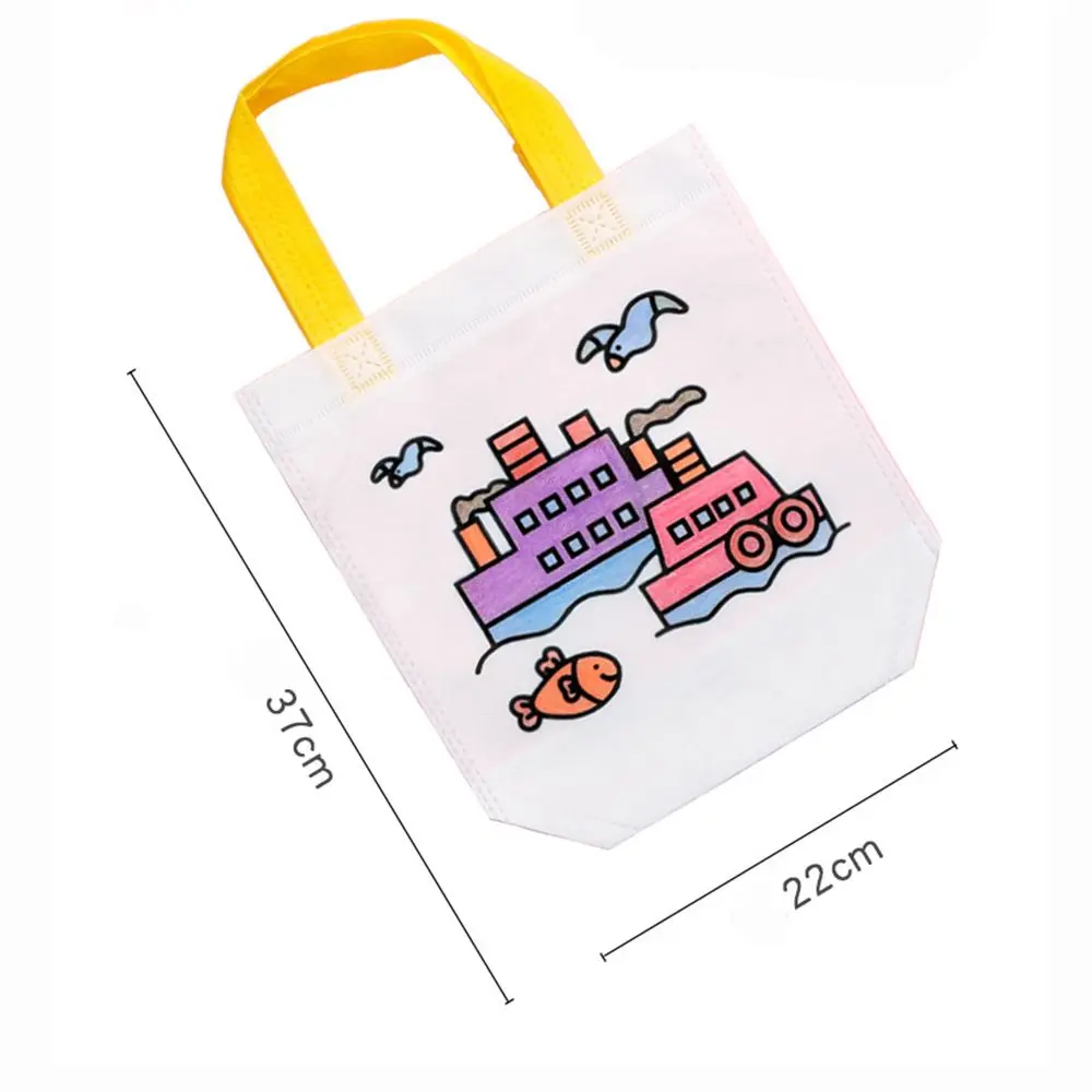 Pacote Material de Pintura DIY, Children Party Gift, Colorir Graffiti, Desenho Eco Bag