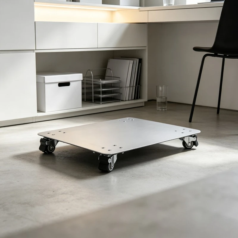Stainless Steel Rolling Appliance Dolly, Silent Mobile Tray Stand with Soft Rubber Casters for Rice Cooker Coffee Maker Oven.