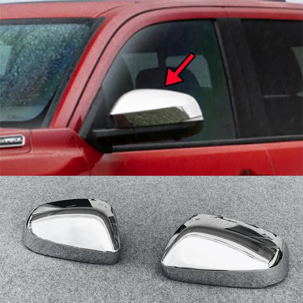 Silver Chrome Door Side View Wing Mirror Trim Covers For 2024-2025 Toyota Tacoma Accessories