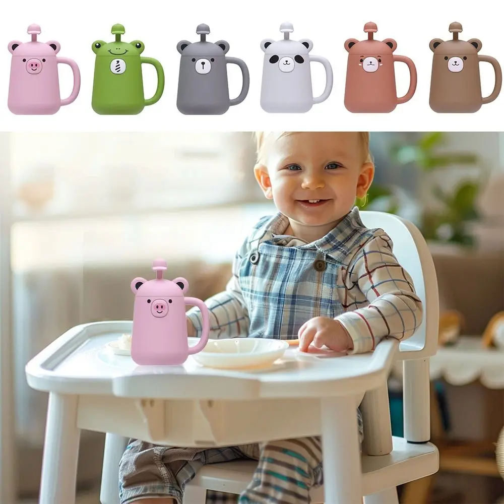 Creative Baby Training Cup Leakproof Cartoon Shape Toddlers Straw Water Bottle 200ml with Lid Toddler Sippy Cups Baby Stuff