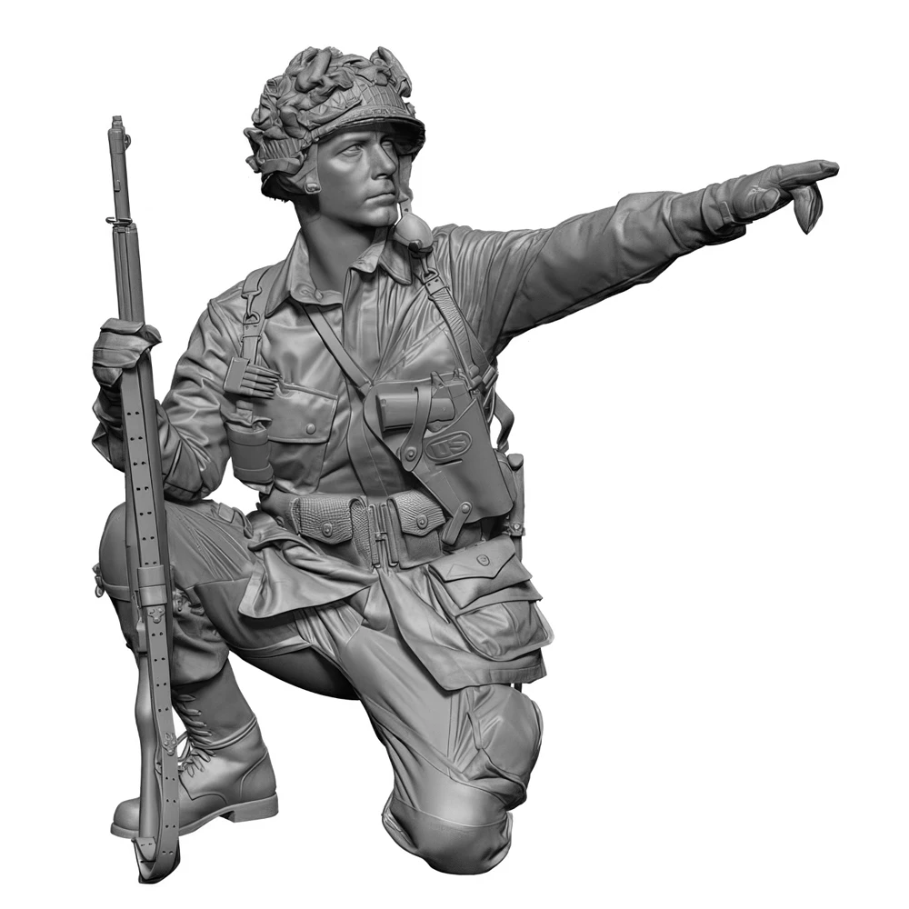 Resin Model figure soldier, 1/35 US Para 5 soldier, GK, military theme, Unassembled and unpainted kit