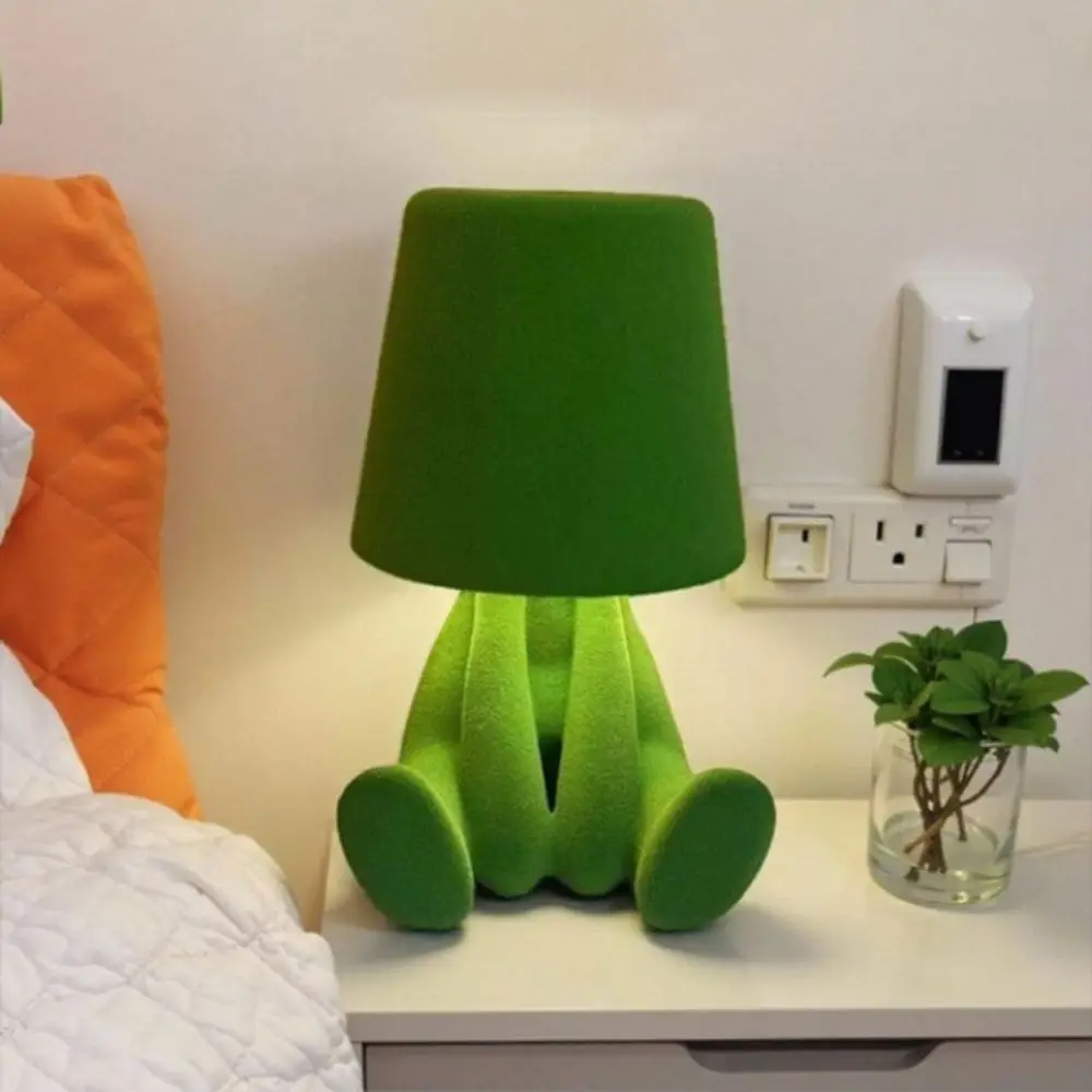 Touch Control Table Lamp Colorful Design Flocking Texture Night Lamp Creative Shape Mini Size Bedside Lamp Children's Room
