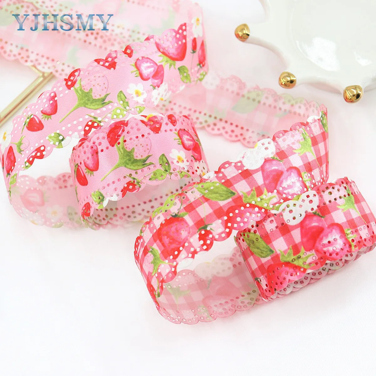 Strawberry Decorating Lace Trim Ribbons, 5 Yard ×1.2\