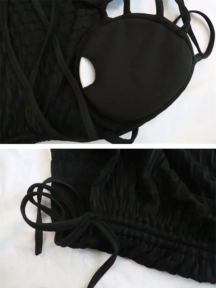 3D Print Crop Tank Hollow Out Short Leggings Women Outfits Silm Sexy Backless Summer Solid Bodysuits Yoga Fitness Body Sportwear