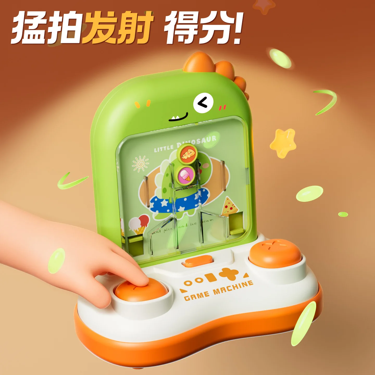 الإبداعية الكرتون ديناصور آلة الكرة والدبابيس اللعب متعة الأسرة حفلة ألعاب سطح المكتب لطيف أرنب آلة المنجنيق لعبة الضغط #3