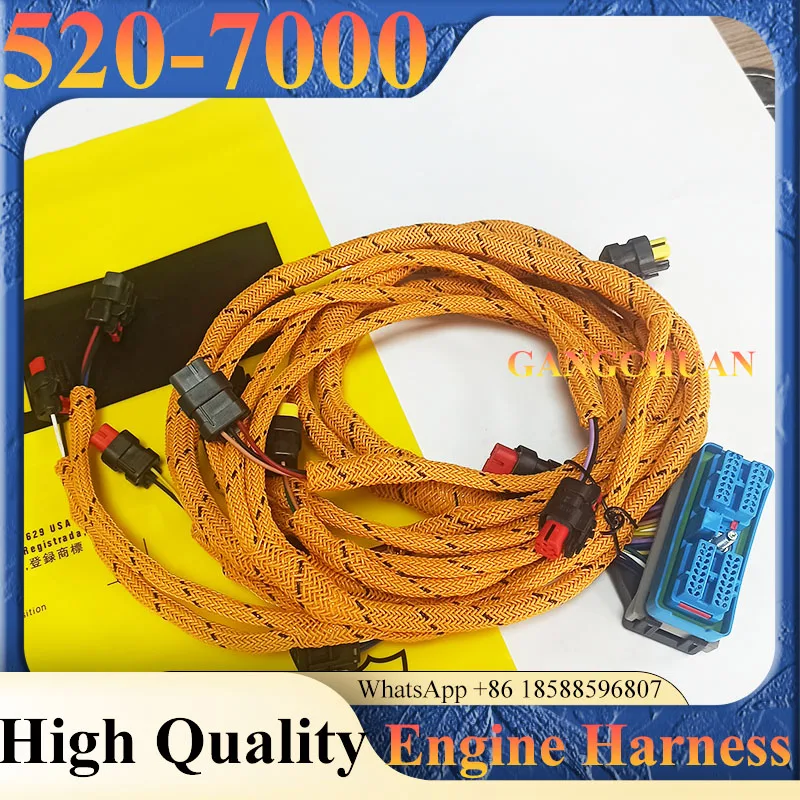 C6.4 Engine Cable Assembly 520-7000 5207000 Replacement Engine Wiring Harness for Excavator E320D E323D