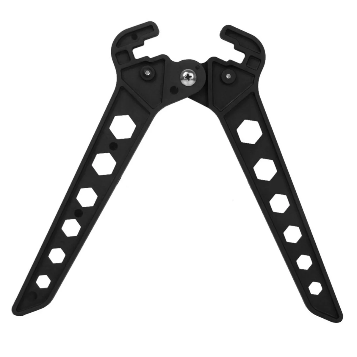Soporte de flecha estilo tijeras para arcos recurvos compuestos 22*11Cm negro ligero portátil