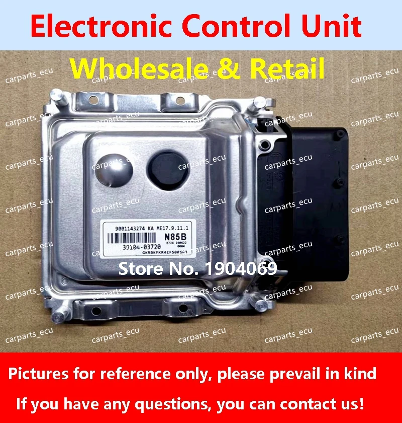 

39128-2B540 S63A/39128-2BAA0 G519 For Hyundai Elantra Car Engine Computer Board/ECU/ME17.9.11.1 39104-03720 N85B/39130-2B121 SN7