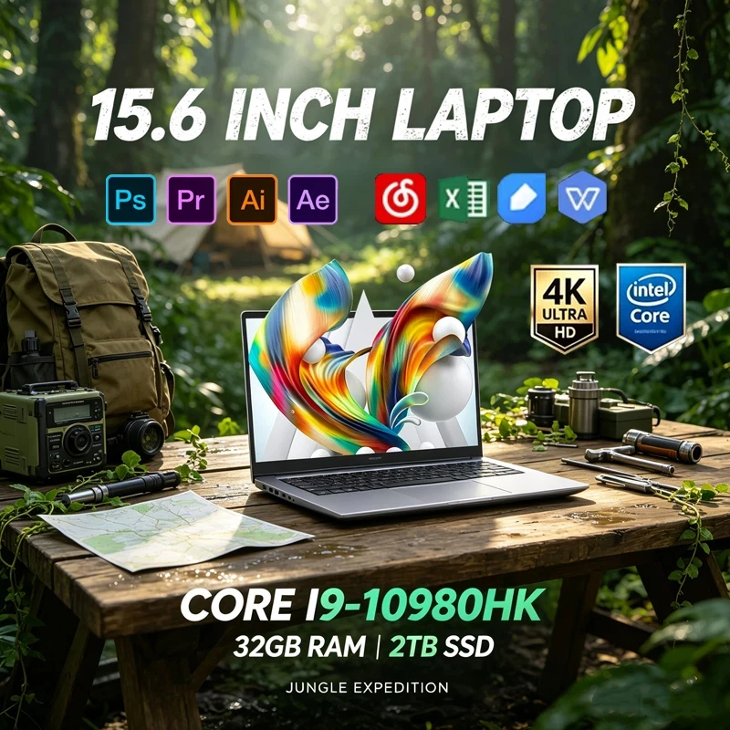 15.6" Gaming Laptop, Intel Core I9‑10980HK,16GB RAM 1TB/2TB M.2 SSD,Win11 Pro,WiFi6 BT5.2,4K HD for Gaming,Office & Student Use