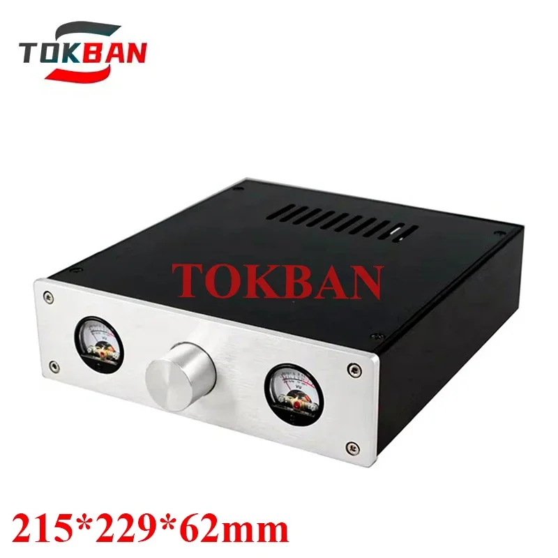 Tokban 216 Preamplifier Chassis Enclosure 215*229*62mm All-aluminum Power Supply Vu Meter Diy Amplifier Audio Accessories