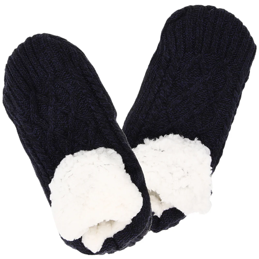 

1Pair Winter Warm Socks Thick Cozy Floor Socks Non Skid Grips Anti Slip Soft Comfortable Slippers for Women Home Use