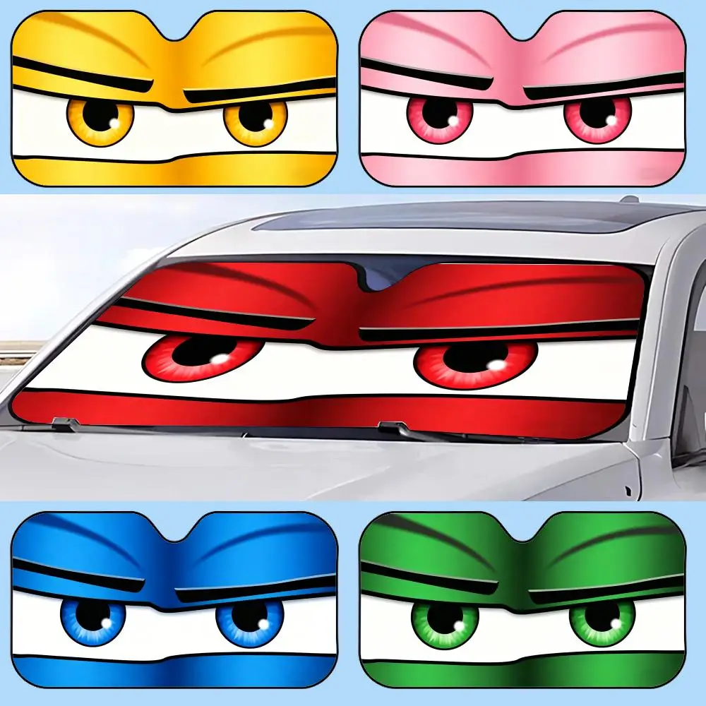 Direct Looking Eyes Sun Visor Reusable Aluminum Foil UV Protector Heat Car Sunshades Five-Layer Insulation Windshield