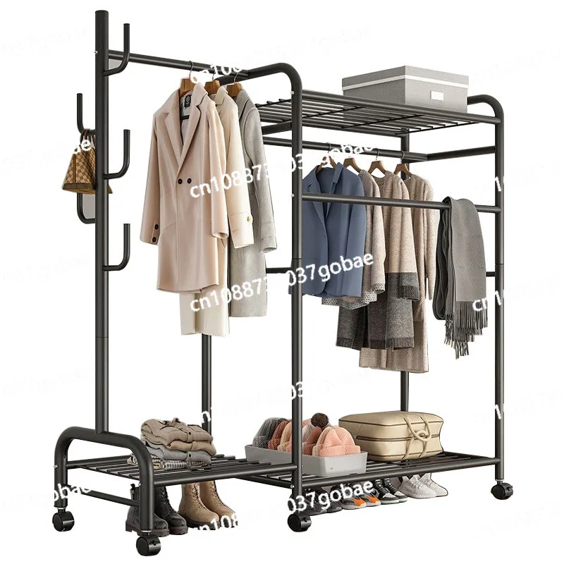 

Multipurpose coat rack Household floor-to-ceiling drying rack Movable