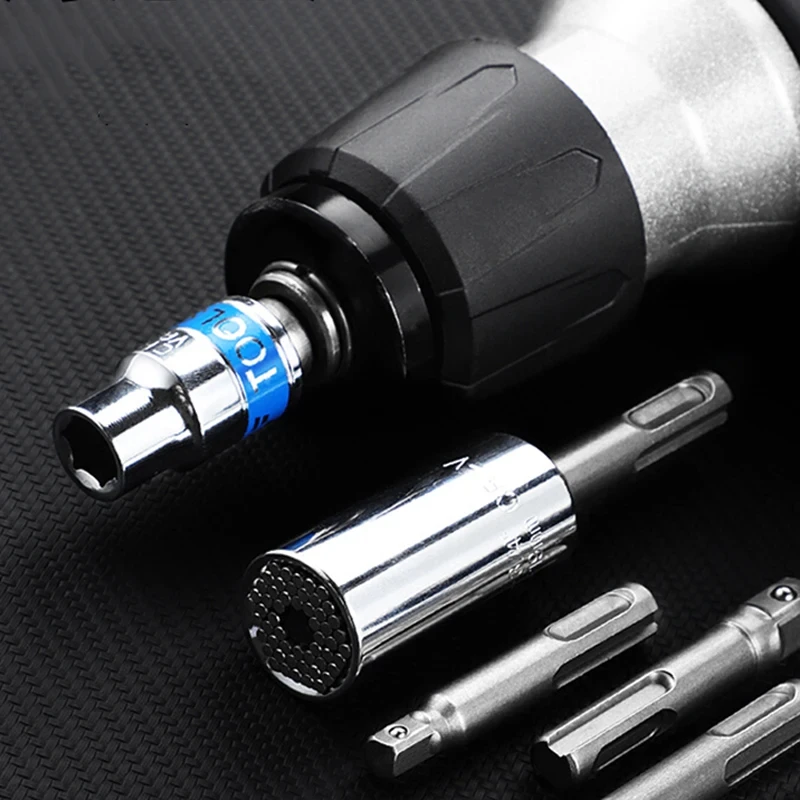 3pcs SDS Socket Driver Drill Bit Adaptor 3/8 1/4 1/2\