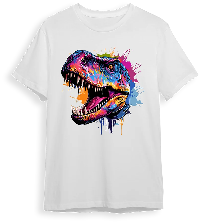 Animal Painted Tiger Dinosaur Iron Heat Transfer Clothing T-shirt DIY Hoodie Jacket Patch Waterproof DTF