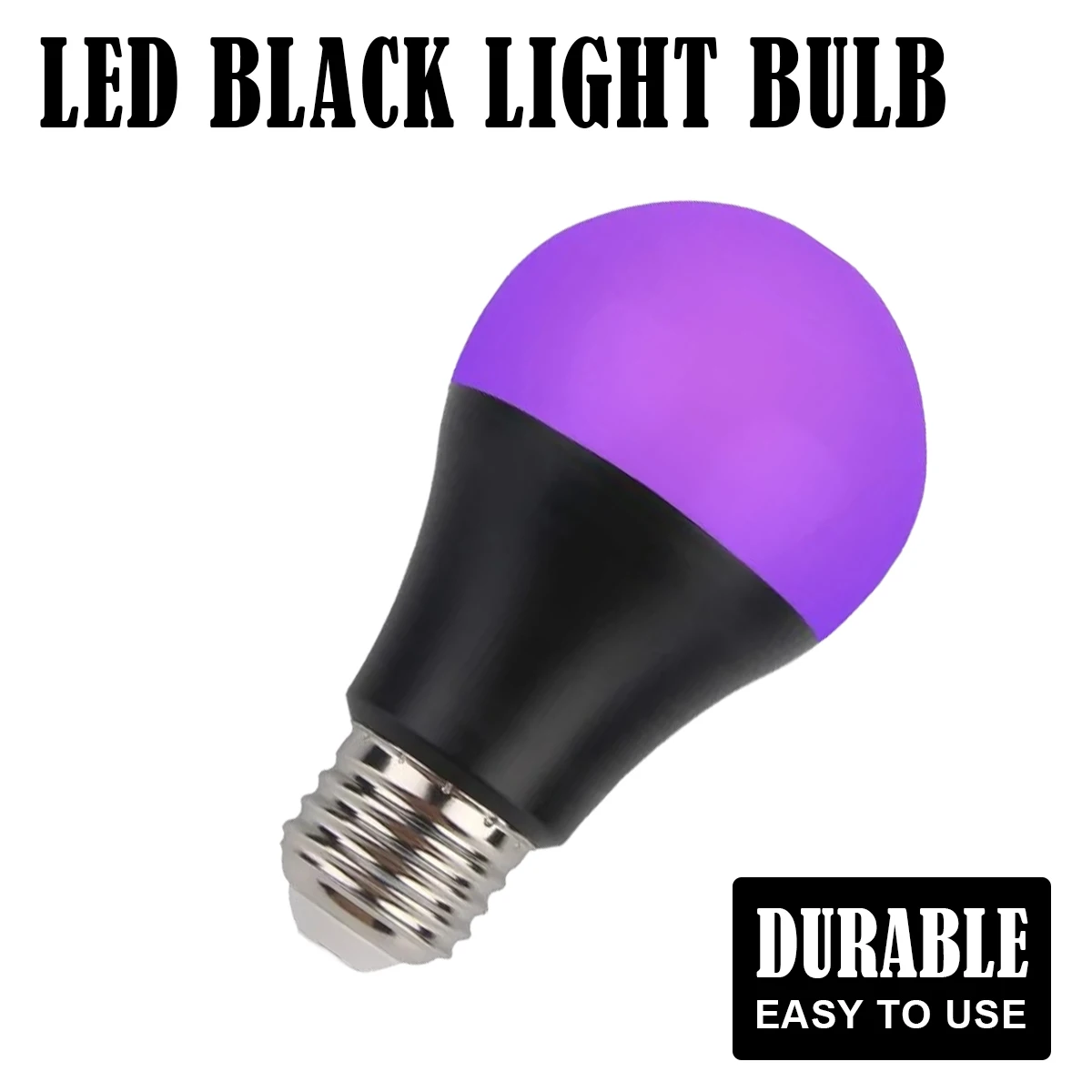 A19 Black Light Led Bulb 9W Lamp Spotlights Glow UV Decorative Atmosphere Party In Bulbs Home 110v/220v Shell E27 Lighting 360°