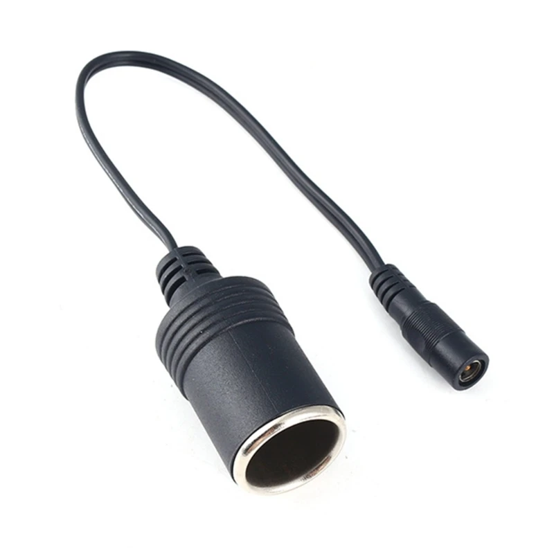 12V Female Car Cigarette Lighter Socket Plug Connector Charger Cable Adapter DC 5.5*2.1mm 5A  Amper UPS Battery Backup