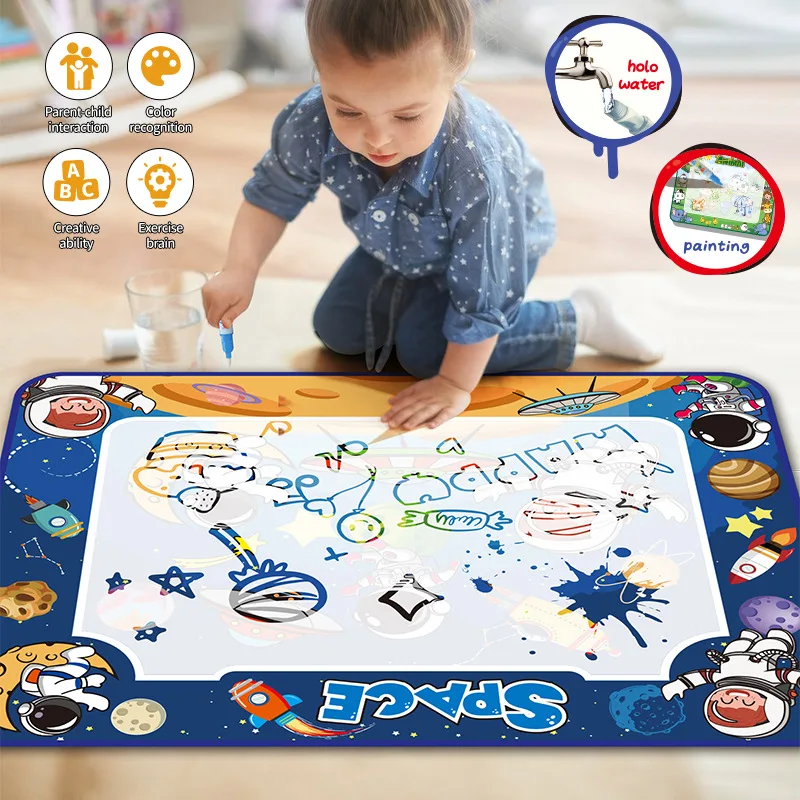 

Kids Learning Blanket Magical Water Canvas Fun Magic Water Painting Blanket Water Writing Canvas Fresh Water Repeated Use Doodle