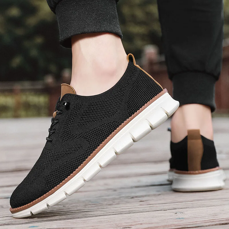 YRZL Men Casual Sports Shoes Anti Slip Wear-Resistant Breathable Cushioning Color Blocking Design Versatile Casual Sports Shoes image 5