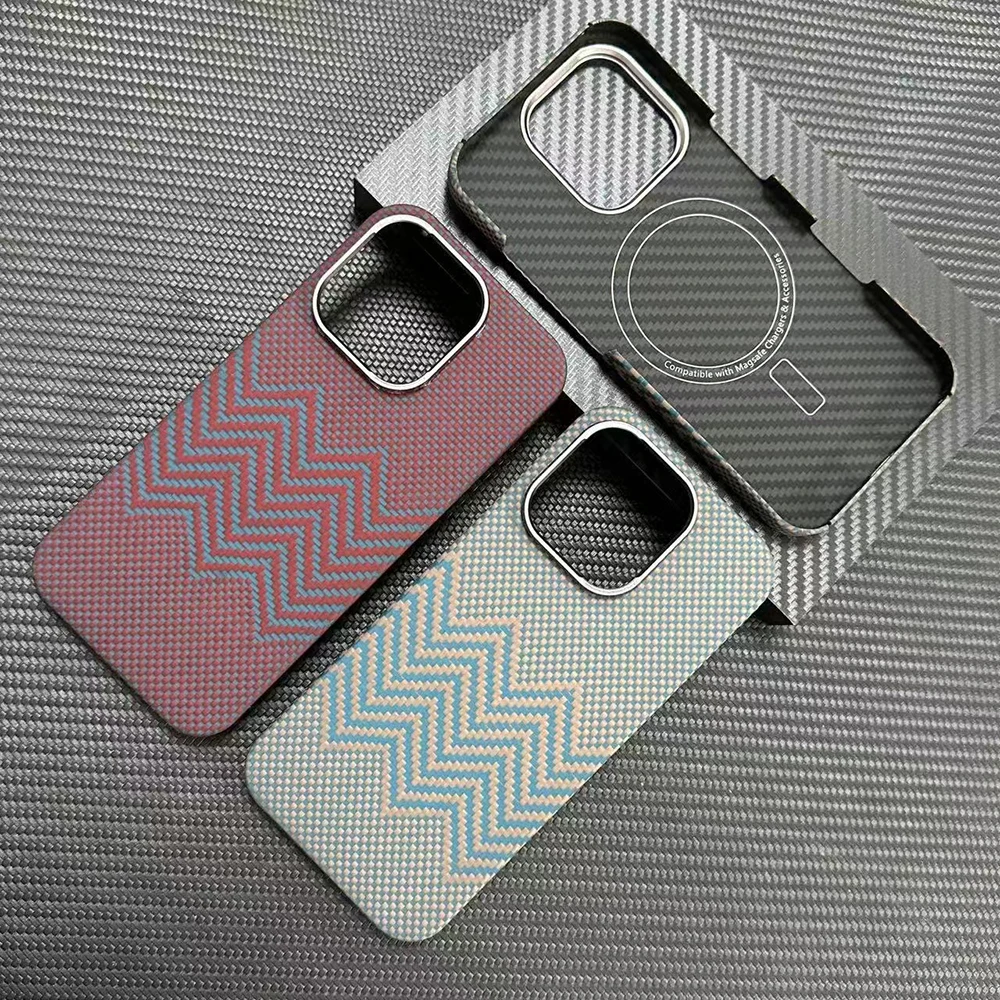 

For iPhone 15Pro 16Pro Max Magsafe Magnetic Case Really Carbon Fiber Case Aramid Fiber Cover for iPhone16pro Max Carbon Case