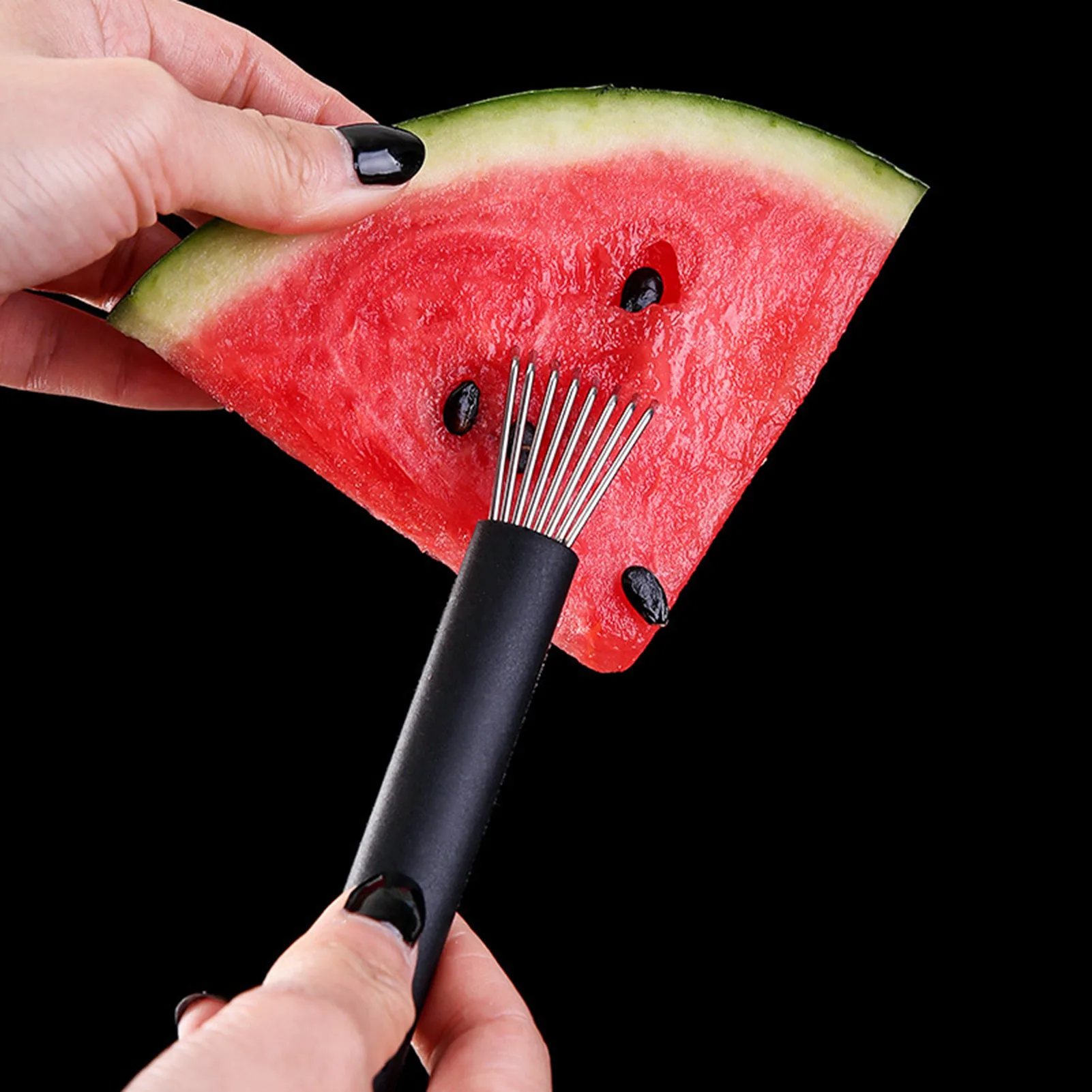 304 Stainless Steel Watermelon Deseeding Remover Tool with Durable Silicone Handle Design for Home and Restaurant Dishwasher