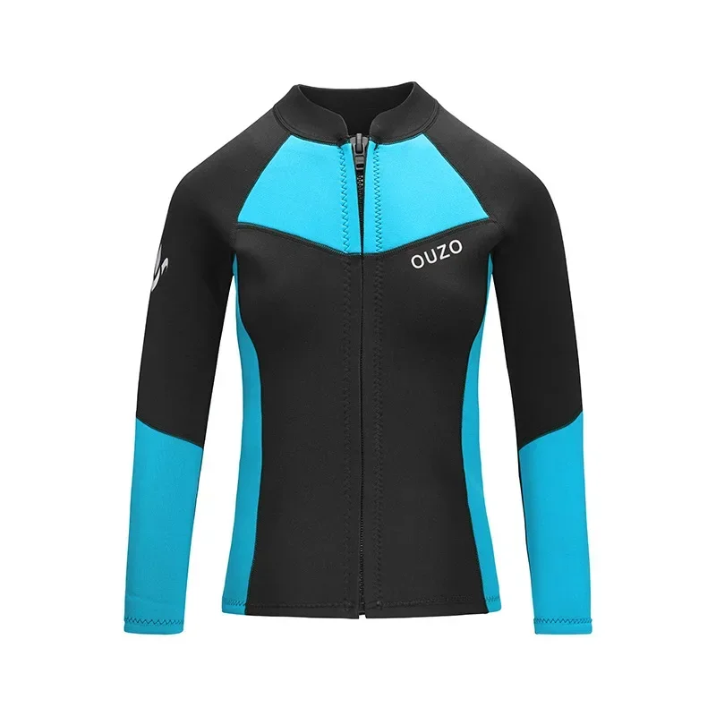 

Гибкий гидрокостюм для женщин толщиной 1,5 мм с длинными рукавами, раздельный, защищающий от холода, тепла и солнца, для плавания и серфинга, верхняя часть