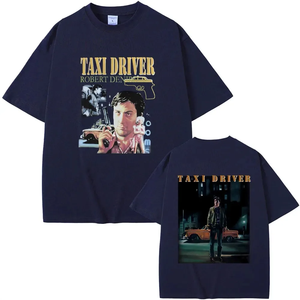 Classic Horror Thriller Movie Taxi Driver Robert De Niro Graphic T-shirt Men\'s Casual Oversized T Shirts Male Vintage Tees Tops