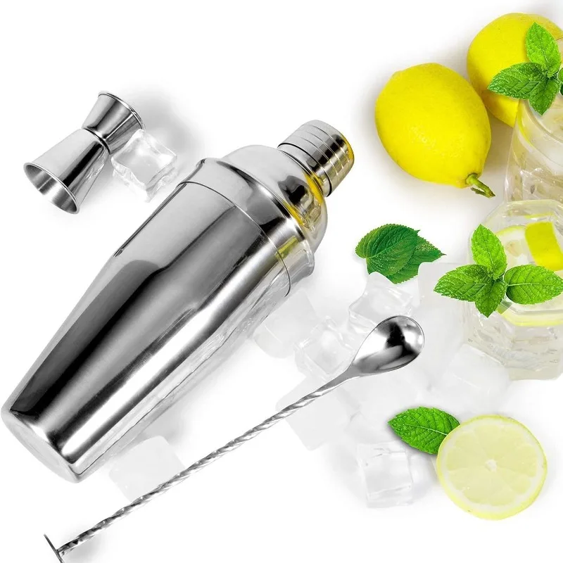 

Stainless Steel Shaker, Three Piece Set, Bar Cocktail Tool, Cocktail Mixing Set