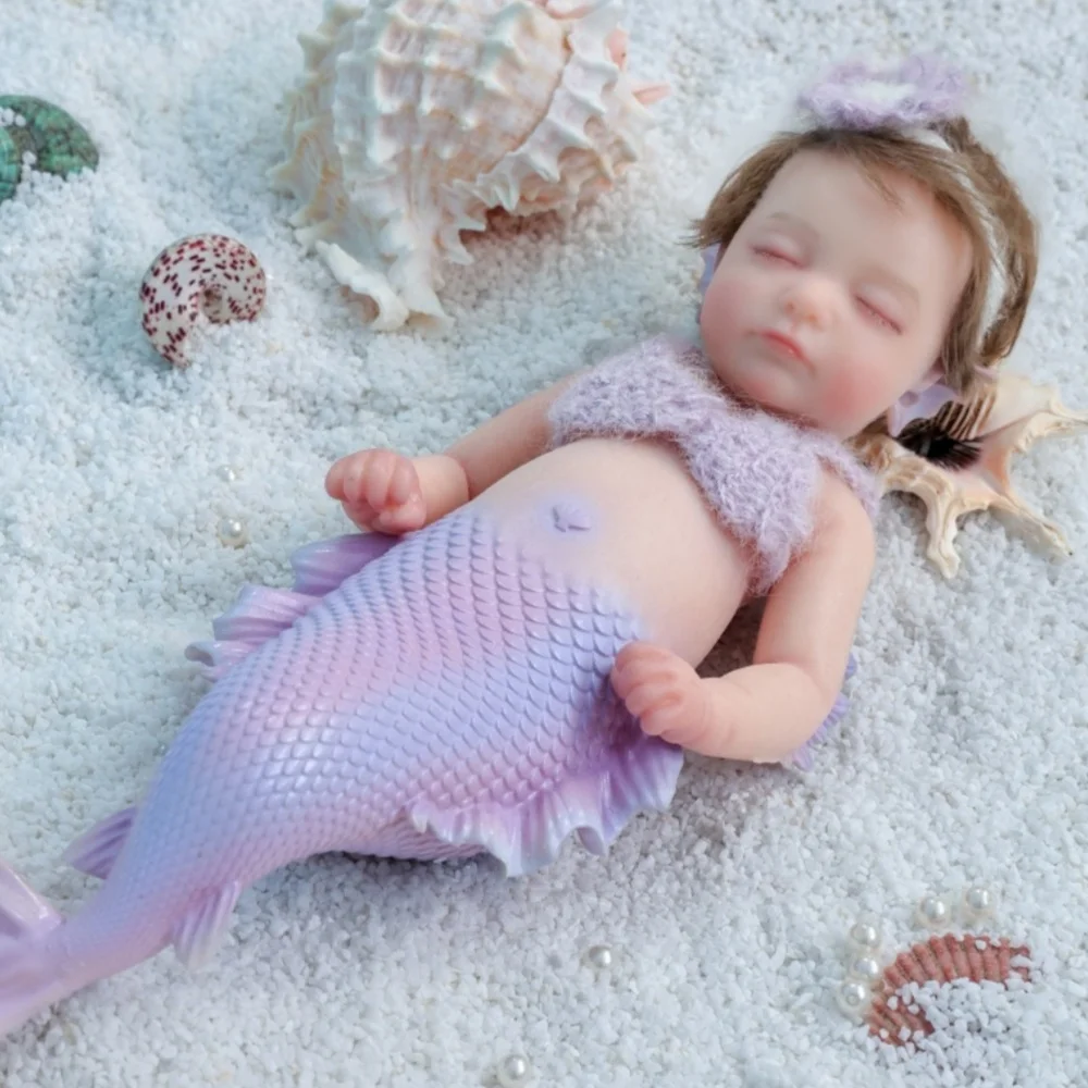 

Cloveray 12-дюймовая ультра реалистичная силиконовая кукла всего тела, мягкая однотонная силиконовая кукла-русалка, высококачественный оригинальный подарок для произведения искусства