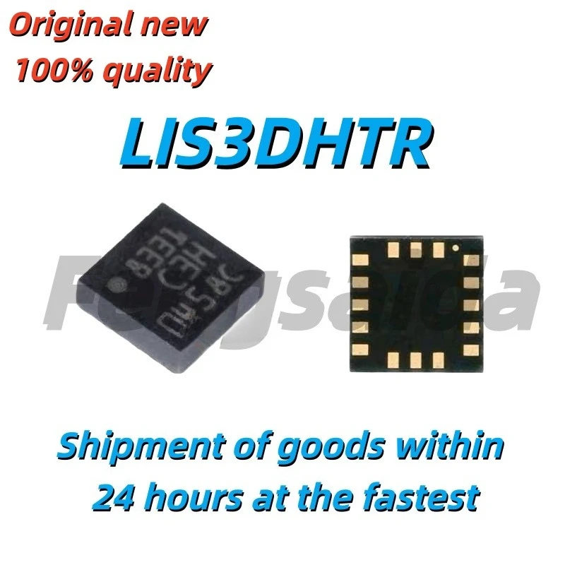 5PCS Brand new original imported LIS3DHTR LIS3DH silk screen C3H 3-axis acceleration sensor package LGA-16