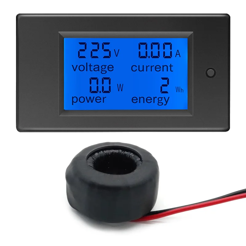 

PZEM-061 AC 80-260V Digital LCD Display Voltmeter Ammeter Wattmeter Power Energy Meter 110V 220V Volt Tester 32A Coil CT