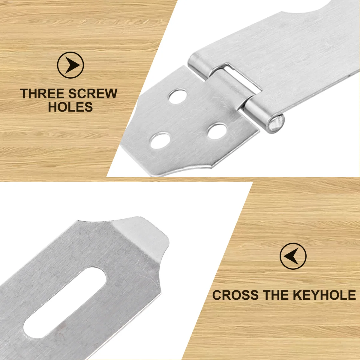 

20pcs Stainless Steel Hasp Heavy Duty Door Clasp For Windows Gates Cabinets Pet Cages Durable Padlock Hardware Fastener