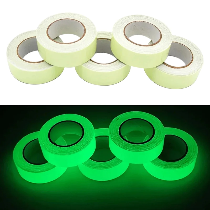 1pc 20mm*5m Green Waterproof Luminous Tape Used To Mark Stair Passages Party For Bathroom DIY PVC Fluorescent Night Sticker