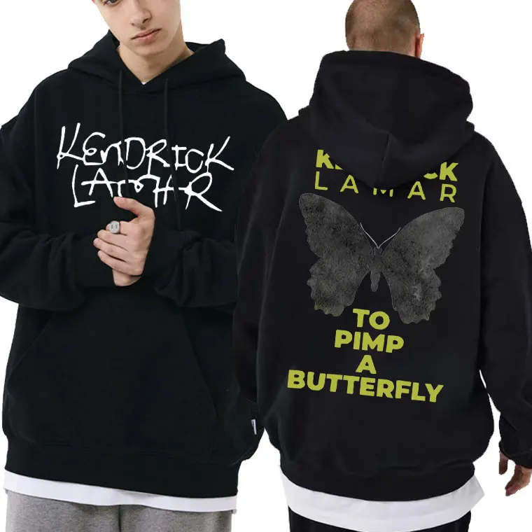 

Rapper Kendrick Lamar To Pimp A Butterfly Alnum Music Black Fleece Hoodie Men Women Hip Hop Style Hoodies Man Fashion Sweatshirt