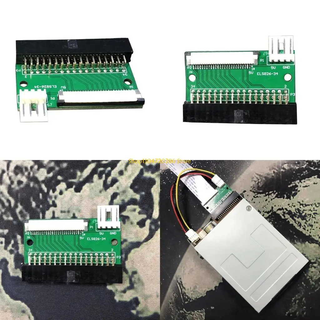K0EA 1.0MM FPC 26P to 34P Floppy Drive Converter Cord 1.44MB 3.5" Floppy Drive Connector 2.54MM Space