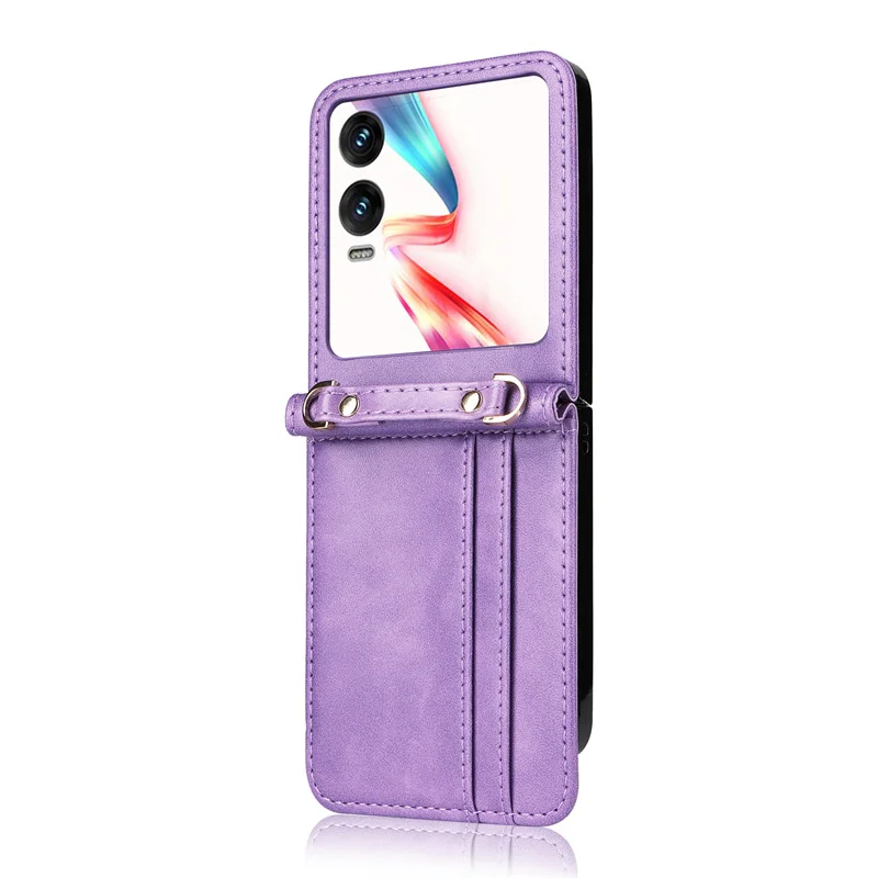 For Tecno Phantom V Flip2 non-slip Crossbody bag Wallet Phone Case for Tecno Phantom V Flip 2 Leather Phone Case