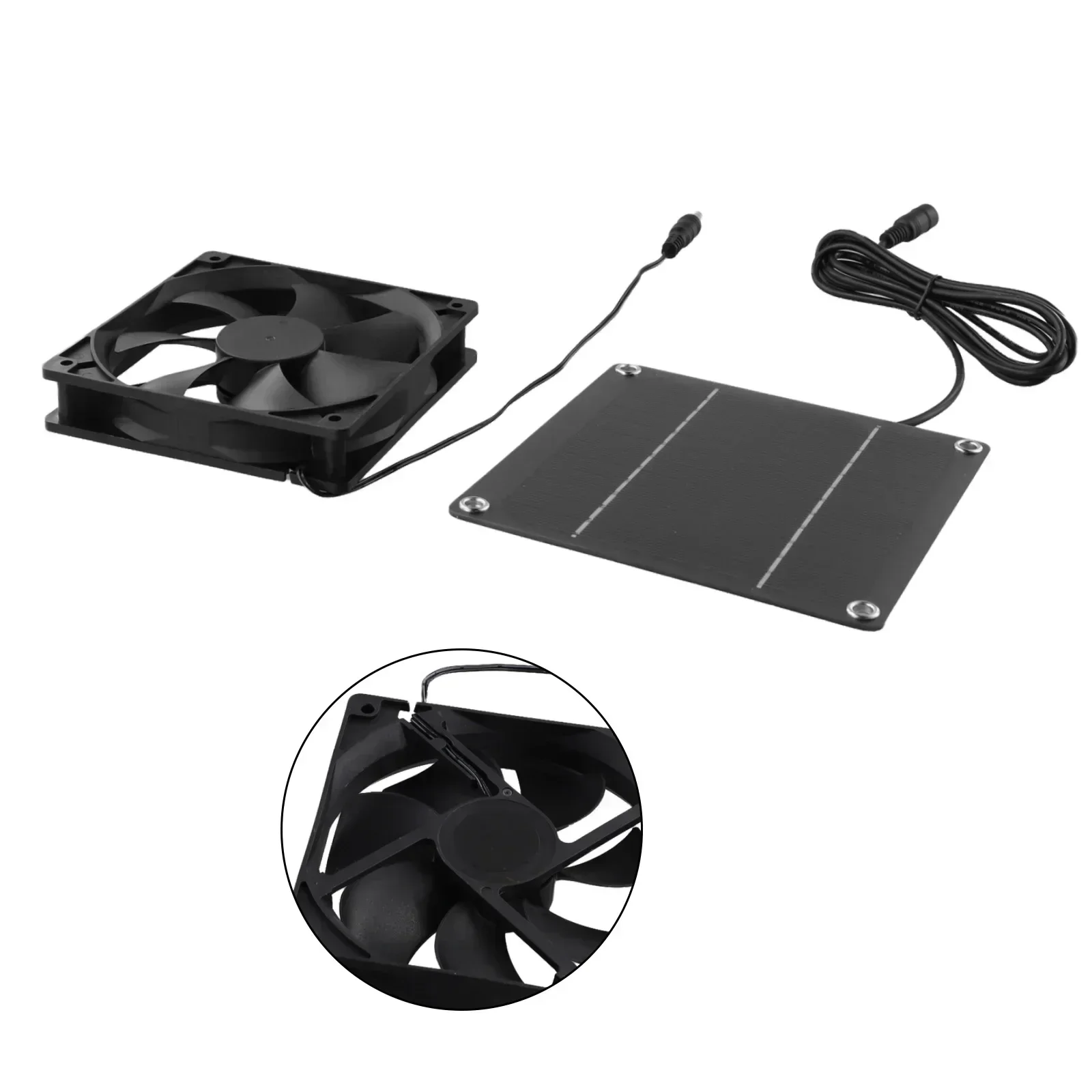 50W Monocrystalline Silicon Solar Exhaust Fan High Performance High Speed With 150cm Cable Multifunctional Poultry House