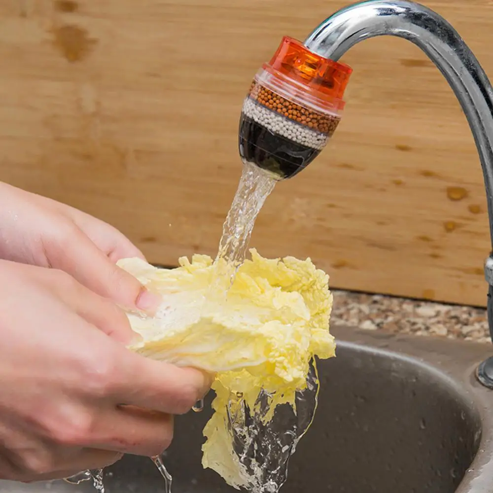 فلتر مياه للمنزل ، منقي بالكربون المنشط ، ماء الصنبور ، صنبور صغير ، إكسسوارات المطبخ ، الطبقات